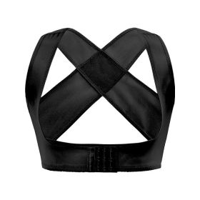 Invisible Body Shaper Corset Women Chest Posture Corrector Belt Back Shoulder Support Brace Posture Correction for Health Care (Color: Black, size: M)