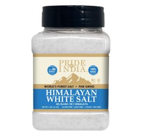 Himalayan White Salt by Pride Of India - 1lb (Texture: Fine Grind, size: 1 Lbs)